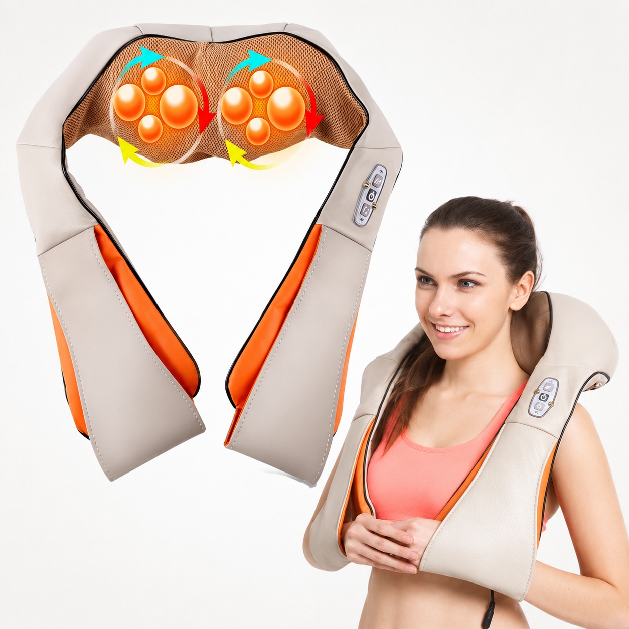 ✨ Masajeador Eléctrico Cervical con Calor – Para Cuello, Espalda, Hombros y Piernas ✨